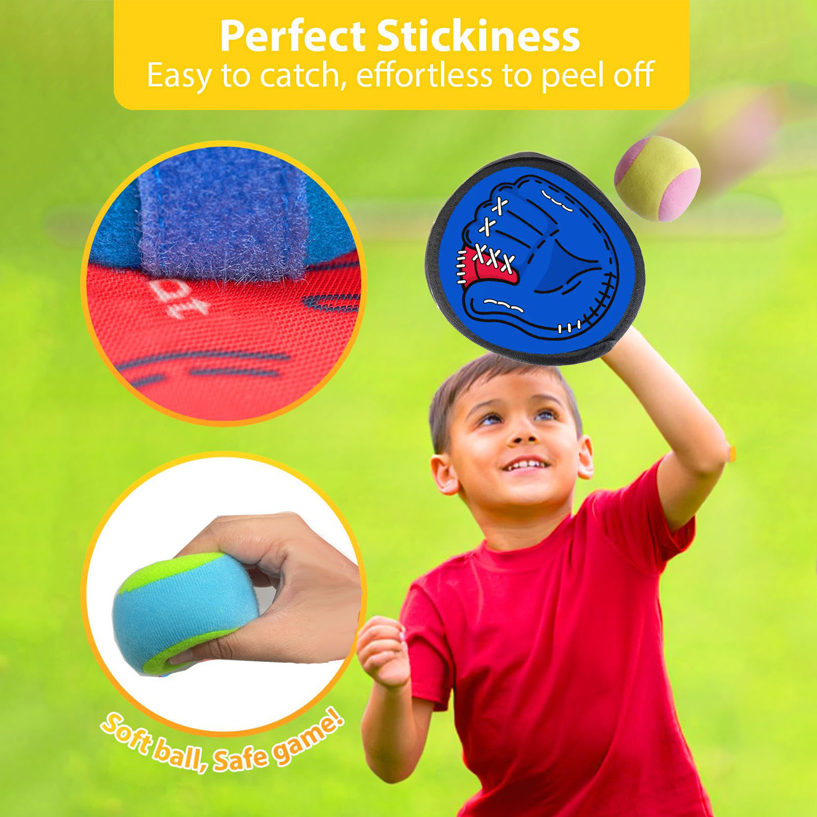 4Set Kids Sucker Sticky Ball T - Outdoor Sport Games For Kids recension och pris