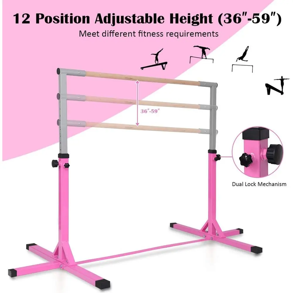 Adjustable Height Junior Gymna - Gymnastic Bar Home recension och pris