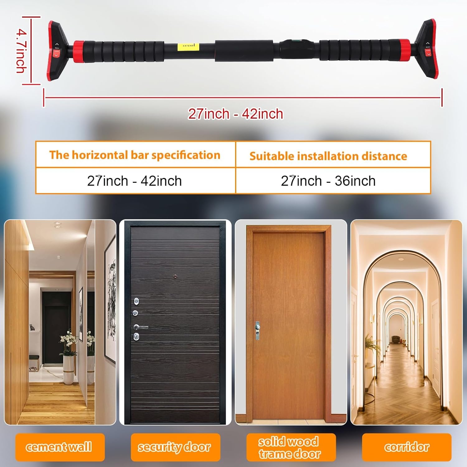 Pull-Up Bar,Chin Up Bar for Do - Gymnastic Bar Home recension och pris