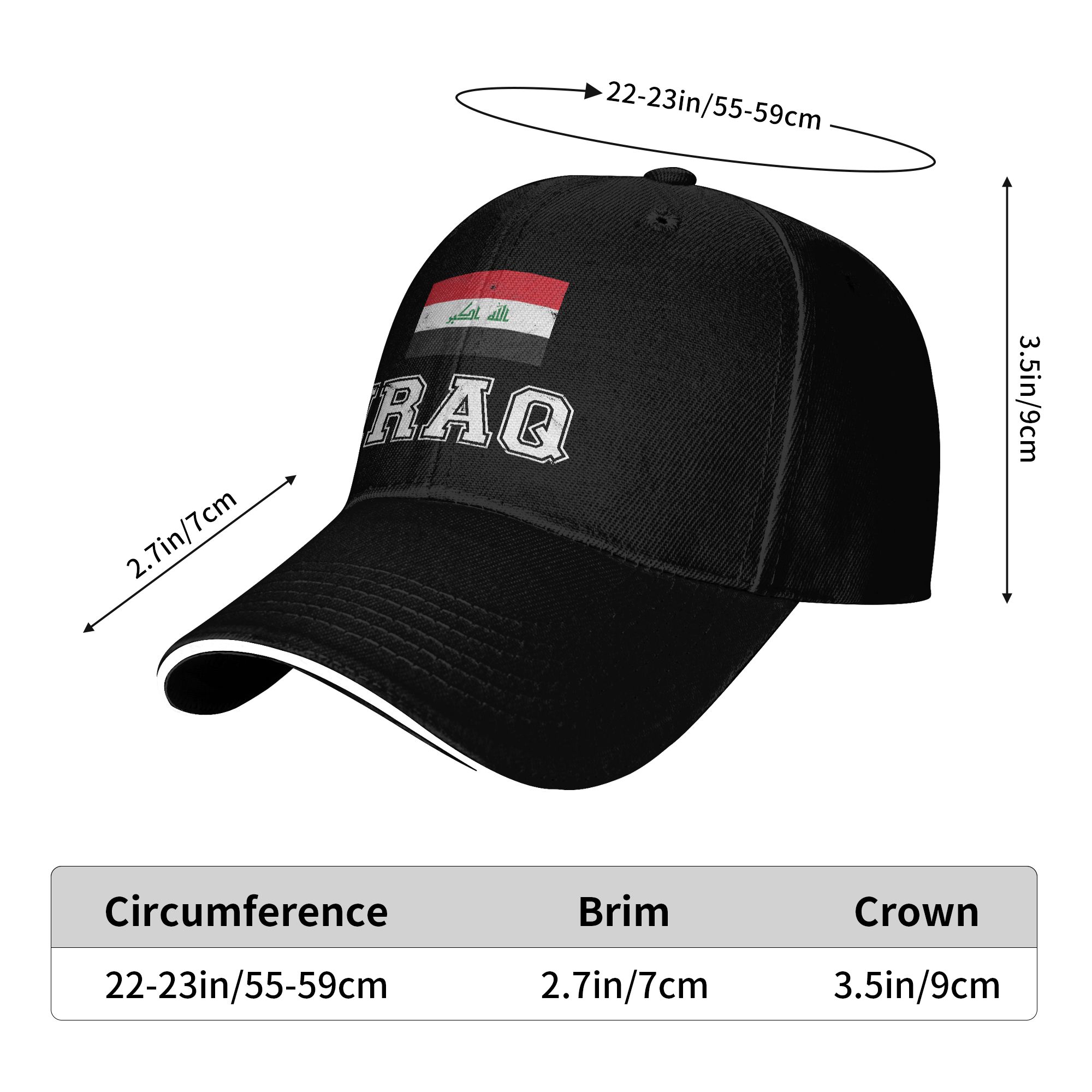 Iraq Flag Baseball Cap  Classi - Outdoor Sport Hat Classic recension och pris